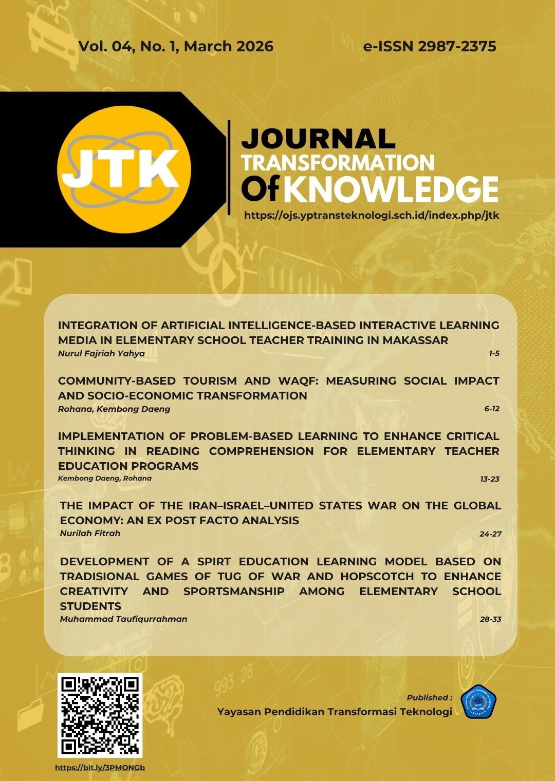 					View Vol. 4 No. 01 (2026): March
				